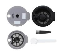 Lecreatekit Cápsula de café reutilizable para Bosch Tassimo, capacidad de 12 g con tapas de 60 ml y 180 ml, cuchara y cepillo, color gris