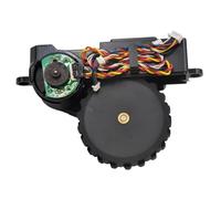 Lecreatekit Conjunto de rueda izquierda para robot aspirador Cecotec Conga 3090 3091 3092 s3090, pieza de repuesto con protección de suelo suave, color negro