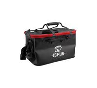 Lecreatekit Cubo de pesca plegable de EVA con cubierta de malla, tanque de cebo vivo portátil para pesca en el mar, camping, senderismo, contenedor de almacenamiento de agua plegable con correa para