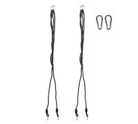 Lecreatekit Cuerda de extensión ajustable de 1,1 a 1,8 m con 2 hebillas de escalada, cuerda de polietileno resistente para columpios de jardín, porche, juegos de patio trasero, color negro