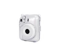 Lecreatekit Funda protectora transparente para Fujifilm Instax Mini 12, funda rígida de acrílico para cámara con correa de hombro ajustable, carcasa transparente resistente a caídas