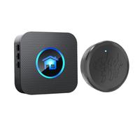 Lecreatekit Inalámbrico para puerta inteligente de perros para entrenamiento de orinal, botón sensible al tacto con 55 tonos de llamada y niveles de volumen, receptor exterior fácil de instalar para