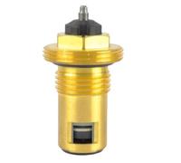 Lecreatekit Inserto de válvula de radiador de cobre M30 x 1,5 con termostato G1/2, control anticongelante de flujo ajustable para sistemas de calefacción, diseño moleteado