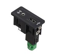 Lecreatekit Interruptor AUX USB 5Q0035726E compatible con Golf 7 MK7 para Passat B8 para Carplay Media Port Reemplazo de plástico negro y metal