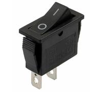 Lecreatekit Interruptor basculante, 2 posiciones para spst 15 A 250 V CA encendido y apagado para palanca para cinta de correr, coche, barco, salpicadero, negro, KCD3-101/2P, montaje en panel