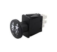 Lecreatekit Interruptor de repuesto para cortacésped 582107602 539101768 582107601, compatible con cortacéspedes de giro cero, llave de encendido de seguridad de plástico y metal, negro y rojo