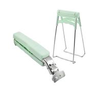 Lecreatekit Juego de 2 abrazaderas de cuenco y placa de acero inoxidable, herramienta de cocina antiquemaduras con agarre antideslizante para platos calientes, manipulador de alimentos seguro para