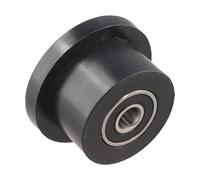 Lecreatekit Juego de 2 poleas de rodamientos para máquina de remo para entrenador abdominal, rodillos de plástico de metal con diámetro interior de 8 mm, piezas de repuesto de 46 mm de diámetro