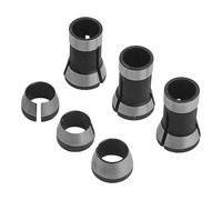 Lecreatekit Juego de 6 portabrocas de acero al carbono de 6 mm, 6,35 mm, 8 mm, para máquina de grabado y recortadora eléctrica, tierra