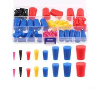 Lecreatekit Kit cónico de goma de silicona de 8 tamaños, 110120 piezas para tareas eficaces de revestimiento y pintura (120 piezas)