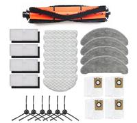 Lecreatekit Kit de cepillo de rodillo lateral y paño de fregona para imou L11-A L11, incluye bolsas de filtro, almohadillas desechables, juego de piezas de repuesto para aspiradora