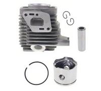 Lecreatekit Kit de cilindro de repuesto para montaje de pistón compatible con motores de corte de cuerda serie GT-225, PE-225, SHC-225, SRM-225, SRM-225, construcción de metal, juego de 6 piezas