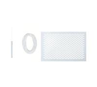 Lecreatekit Kit de protección de skimmer de piscina para piscinas sobre el suelo y en el suelo, malla de polipropileno para recogedor de hojas con varilla telescópica y cuerda elástica