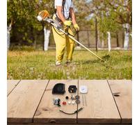 Lecreatekit Kit de reparación de carburador para recortadoras de césped SRM225, PAS225, PPF225, SHC225, GT225 y PE225, juego de repuesto de metal y plástico de 17 piezas con filtro de aire, línea de