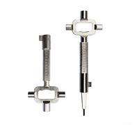 Lecreatekit Llave de cuerpo de bloqueo de precisión para cerrajeros, llave ajustable de acero inoxidable con escala para mantenimiento del hogar, 195 mm