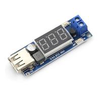 Lecreatekit Módulo de fuente de alimentación DC-DC de 4,5 a 40 V a 5 V 2 A, cargador USB con voltímetro, calibración automática para coche, motocicleta, bicicleta eléctrica