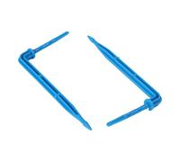 Lecreatekit Paquete de 100 flechas de riego por goteo rectas, emisores de flujo constante para agricultura de jardín, distribuidores de ahorro de agua de plástico azul, 10,8 x 3,7 cm