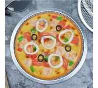 Lecreatekit Paquete de 2 bandejas circulares de malla para hornear, 33 cm, placa de red de barbacoa de aleación de aluminio para horno, parrilla antiadherente, distribución del calor, color plateado