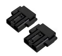Lecreatekit Paquete de 2 conectores de alimentación SA50 50 A para estilo anderson, sin género de 2 + 2 polos para carretilla elevadora, UPS, RV, barco, cobre chapado en plata, 600 V, negro