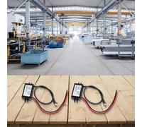 Lecreatekit Paquete de 2 convertidores CC-CC de 12 V, 24 V a 5 V, USB C, módulo reductor de 3 A, 15 W, IP68, adaptador de corriente impermeable para cámara de salpicadero de coche