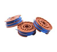 Lecreatekit Paquete de 3 bobinas de repuesto para recortadora de césped TTB820GGT de 600 W, línea doble de 0,5 mm de diámetro, 2 x 5 m por carrete, mezcla de polímeros