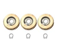 Lecreatekit Paquete de 3 engranajes planetarios para rueda de bicicleta eléctrica 36T con rodamiento, dientes de nailon de cobre para motor Bafang, 38 x 38 x 12 mm, color amarillo