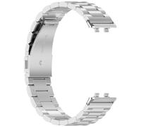 Lecreatekit Pulsera ajustable de acero inoxidable para Huawei Band 11 y Band 11 Pro, correa de repuesto de metal sin huecos con fácil instalación, color plateado