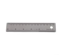 Lecreatekit Regla de acero inoxidable de 12 pulgadas con agarre inferior de corcho para un dibujo estable, borde recto profesional para la escuela (30 cm)