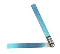 Lecreatekit Regla de ángulo del transportador digital, inclinómetro de acero inoxidable de 0 a 360°, pantalla de alta precisión para reparación de ingeniería de metalurgia, 200 mm (200 mm)