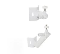 Lecreatekit Soporte de poste de 5 cm para cámara de anillo, cámara de foco, Arlo, Blink, Eufy; soporte ABS resistente a la intemperie con anillos de metal, blanco, 12 x 11 x 8 cm