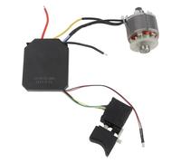 Lecreatekit Taladro eléctrico de litio sin escobillas, 21 V, placa de control de 12 dientes con interruptor, pieza de repuesto de metal para herramientas eléctricas, color negro, 62 x 52 mm