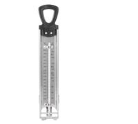 Lecreatekit Termómetro de cocina de acero inoxidable con doble escala para jarabe de caramelo, herramienta de cocina portátil para hornear en casa y manualidades