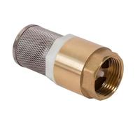 Lecreatekit Válvula de pie de latón con válvula de retención integrada y cesta de succión de acero inoxidable, DN32 (32 mm), 1 pulgada para rosca interna BSP, para sistemas de agua