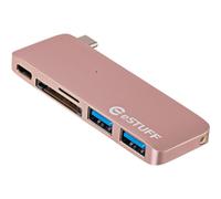 Lecteur de cartes mémoire - eSTUFF - ES84121-ROSE - USB 3.1 Type-C - Oro Rosa - Aluminio