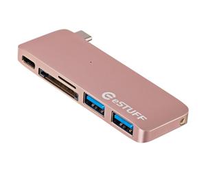 Lecteur de cartes mémoire - eSTUFF - ES84121-ROSE - USB 3.1 Type-C - Oro Rosa - Aluminio