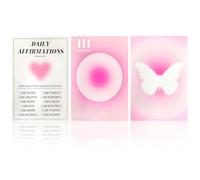 LECTNORE Juego de 3 pósteres Minimalistas de estética Rosa para Pared, 20 x 30 cm, sin Marco, con Frases motivacionales para Decorar el Dormitorio, el baño y el Dormitorio de Adolescentes.