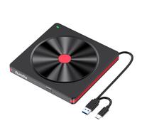 Lector CD Externo, USB 3.0 Lector DVD Externo para PC, Unidades CD/DVD Externas Grabadora DVD Externa para PC, Portatil, Laptop, Windows 11/10/8.1/7/XP/Vista/Linux/MacOS, iMac, Macbook,Desktops