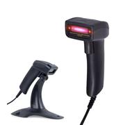 Lector de Códigos de Barras, Modo Automático, USB, Lectura de Códigos Desde Pantallas LCD, Matriz CCD, Incluye Soporte, Clasificación de Protección IP54, HDWR HD26A