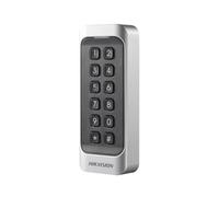 Lector de control de acceso Hikvision DS-K1107AEK plateado, teclado y RFID