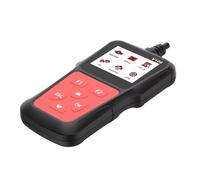 Lector de diagnóstico de vehículo portátil V106, soporte de búsqueda de fallas, revisión de preparación, diseño de control de pantalla, cable integrado, lector de código de motor negro rojo Escáner de