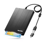Lector de disquete externo de 3.5 pulgadas, USB A&C, unidad de disquete de 3 1/2, convertidor/reproductor/lector/transferencia para computadora portátil de escritorio compatible con Windows 11/10