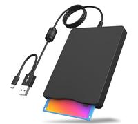 Lector de disquetes, Unidad de Disquete Externa de 3.5 Pulgadas con USB Tipo C, Unidad de Disquete FDD portátil para computadora portátil Windows 11/10/8/7/2000/XP