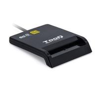 TooQ Lector de tarjetas externo TQR-210B – DNIe y tarjetas inteligentes – USB 2.0 – Negro