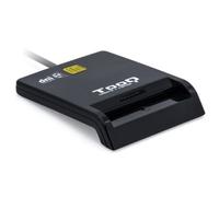 Lector de DNI TooQ TQR-211B/ USB Tipo-C/ Negro