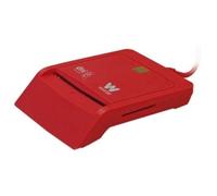 Lector de DNI y Tarjetas Woxter Combo PE26-148/ USB 2.0/ Rojo