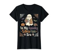 Lector de Halloween Ghost Bookworm In My Spooky Librarian Era Camiseta gráfica económica, Mujer, Negro, M