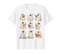 Lector de Halloween para Amantes de los Libros Spooky Ghost Camiseta gráfica económica