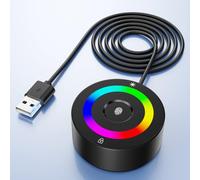 Lector de huellas dactilares USB solo para Windows 10/11/12, escáner de huellas dactilares con luz RGB con cable de extensión de 5 pies, seguridad con sensor de coincidencia, Plug and Play para
