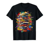 Lector de Libros Lectura Amante Arte Abstracto Di Camiseta