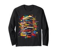 Lector de Libros Lectura Amante Arte Abstracto Di Manga Larga